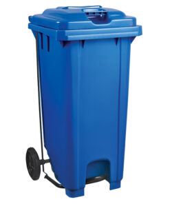 Wheelie Bin - Foot Operated Pedal Bin - 240L - Plastic - Blue - 0230