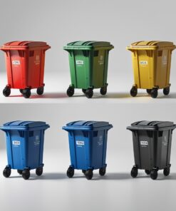 1000 liter brown wheelie bin