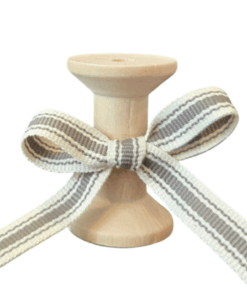 No 101 – Striped Cotton – Natural & Taupe