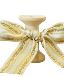 No 196 – Cream with Gold Lurex 20mm x 20m
