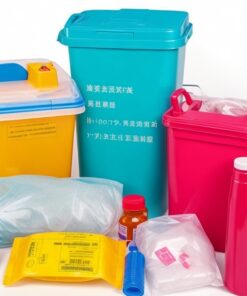 sharpsafe 30 litre sharps container- yellow with blue lids
