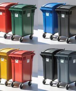 240 liter orange wheelie bin