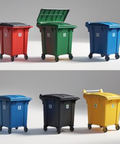 1100 liter pink wheelie bin