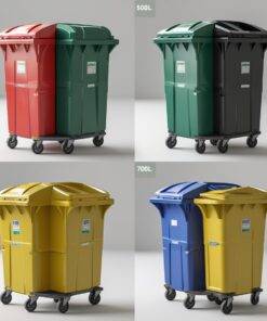 Pink 120 liter wheelie bin
