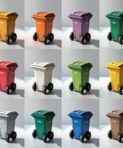 1000 liter pink wheelie bin