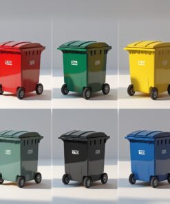 1100 liter grey wheelie bin