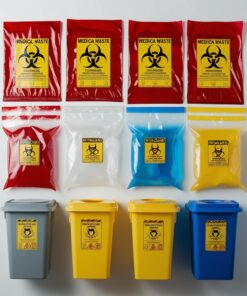 yellow sharps bin with yellow lid
