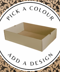 Design Hamper Tray (L) – Brown Kraft 350 x 240 x 90mm