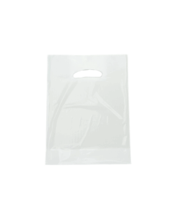 Frosted (Clear with white tint) Plastic Carrier Bags (300+40x240mm)(1000 Units)