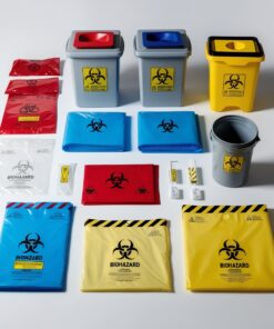 contaminated waste bin