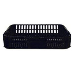 Slim Crate - Open Top - Live Bird - Vented - Plastic Crate - 74 x 53 x 15.5 cm - Recycled Material - Black - PI-LB10_slim-black