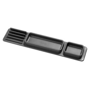 Pen and Pencil Organiser - Executive Rubber Range - 50 x 10.5 x 3 cm - Black - 937BL