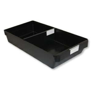 Shelf Bin - Loose Parts Warehouse Storage Container - Plastic - Large - 500mm - Black