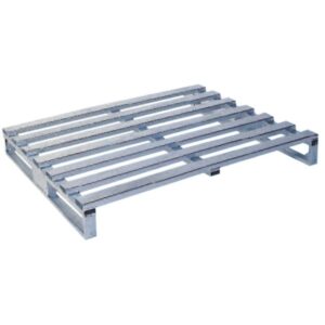 Slatted Steel Pallet - Metal - 120 x 100 x 15 cm