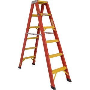 Fibreglass Double Sided Step Ladder - Industrial - Heavy Duty - 4 Step - 1.2m