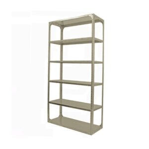 Bolted Shelving Steel Bay 6 Shelves - Uni-Angle - Six Shelf Kit - Painted - 213.4 x 91.4 x 38.1 cm