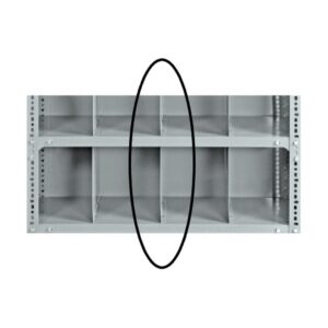 Bolted Shelving Steel Shelf Divider - Uni-Angle - Galvanised - 34.0 x 30.5 cm
