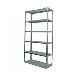 Bolted Shelving Steel Bay 6 Shelves - Uni-Angle - Six Shelf Kit - Galvanised - 213.4 x 91.4 x 61 cm