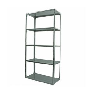 Bolted Shelving Steel Bay 5 Shelves - Uni-Angle - Five Shelf Kit - Galvanised - 182.9 x 91.4 x 45.7 cm