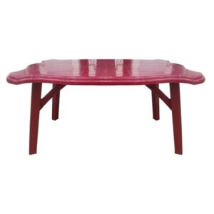 6 Seater Plastic Table Red