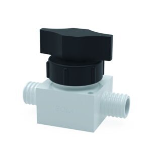 Bohlender 2-Way Ball Valve PTFE Straight, GL 25, Ø 8 mm