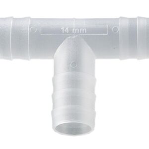 Bürkle T-Tube Connector, PVDF, Ø 13-15 mm Cylindrical, Pack of 10