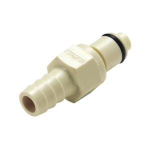 Colder 3/8" Hose Barb Valved Panel Mount Polypropylene Coupling Insert