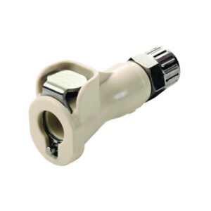 Colder 3/8" Hose Barb Valved Panel Mount Polypropylene Coupling Body