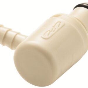Colder 1/4" Hose Barb Valved Elbow Polypropylene Coupling Insert