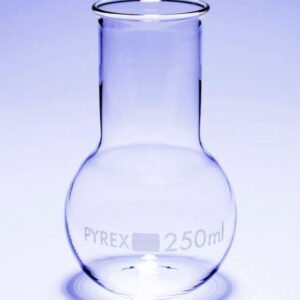 DWK Round Flask 250ml Wide Neck Flat Bottom Pyrex Pack of 10