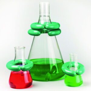 Bel-Art Lab Ring, Lead, 76mm C-Shape, Vinyl Coated, Green, for 1000-4000ml Flasks