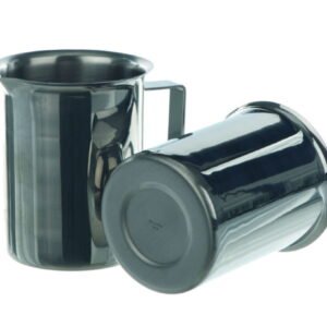 BOCHEM Beaker 500 ml, 18/10 Steel with Rim, Spout, and Handle