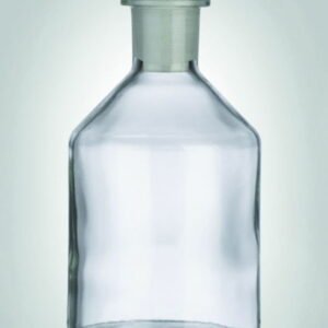 Bohemia Cristal Bottle with Sloping Shoulder, 250 ml, Narrow Neck, Clear Glass, 131 mm High, 69 mm Diameter with Ground-In Flat Glass Stopper (Pack of 10)