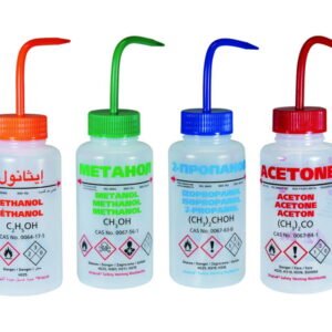 LLG Safety Vented Wash Bottle 500 ml Isopropanol, with Pressure Control Valve, LDPE, AE/FR/UK