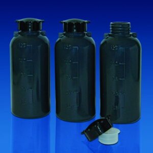 Kartell Narrow Neck Bottles 500 mL PE Grey with Closure Completely Opaque (Pack of 150)