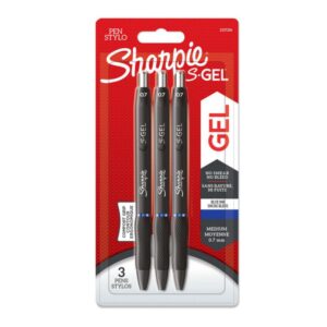 Laborbedarf Sharpie S Gel Pens with the Highest Writing Comfort (Blister of 3, Blue)
