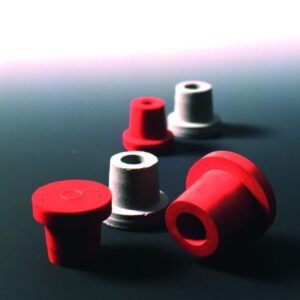 Deutsch & Neumann Hollow Stopper, (VMQ) Transparent Silicone, ID = 6 mm, H = 18 mm, Pack of 100