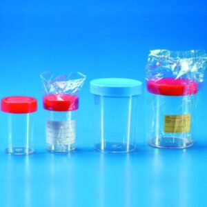 Kartell Urine Container 200 mL PS with Blue Cap (Pack of 500)