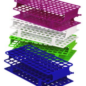 Heathrow Scientific Test Tube Rack OneRack for 72 Tubes of 16mm Ø Magenta, POM, 127x250x70mm