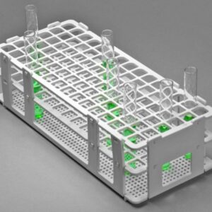Bel-Art Test Tube Rack 90 Places, D: 13 mm, 6 x 15, White, Autoclavable