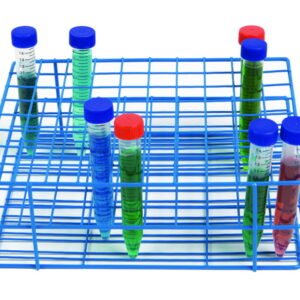 Heathrow Scientific Coated Wire Tube Rack 16–20mm 8x10 Format Blue