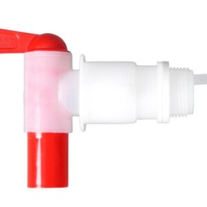 Bürkle Faucet Air, PE, White / Red Self-Ventilating, Transparent, 3/4" 3/4" Threaded Connection on the Outside