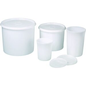 Bürkle All-Purpose Box 500 ml, Round, PE 118/136x110 mm, Translucent, with Screw Cap PE