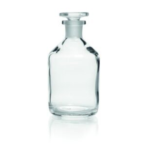 DWK Duran Narrow Neck Reagent Bottle, Soda Glass, Clear, with NS Glass Stopper, 500ml