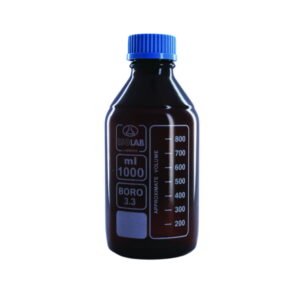 Bottle 2000 ml amber, boro, with screw cap, coated