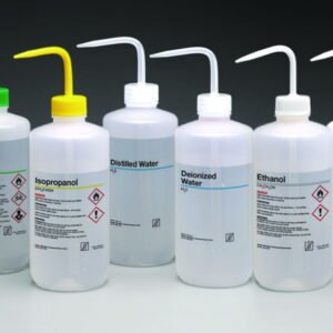 Thermo Nalgene Fisher Nalgene Safety Vented Wash Bottles with Sodium Hypochlorite Labeling, 500 mL, Pack of 6