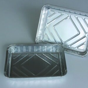 Aluminium containers 930 ml, square, 228 x 176 x 28 mm, pack of 100