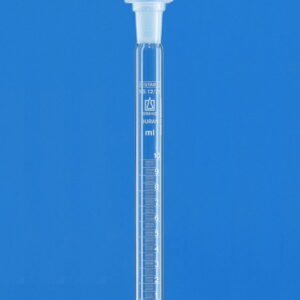 BRAND Graduated Test Tube 30 mL with PP Stopper, Borosilicate 3.3, White Graduation 19x220 mm