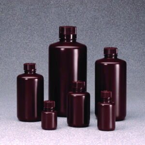 Thermo Nalgene Narrow-Mouth Amber HDPE Bottle 125 mL with Closure​