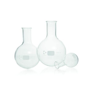 DWK Duran 100 mL Round Bottom Flask, Narrow Neck, Beaded Rim